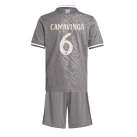 Camiseta Real Madrid Eduardo Camavinga #6 Tercera Equipación Replica 2024-25 para niños mangas cortas (+ Pantalones cortos)